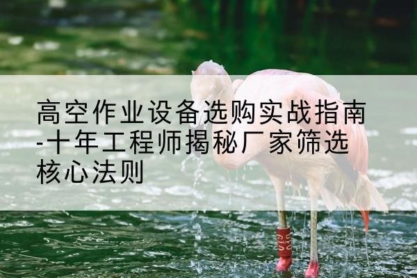 永和剪叉式升降机厂家-高空作业设备选购实战指南-十年工程师揭秘厂家筛选核心法则