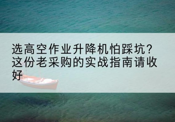永和高空作业升降机厂家推荐-选高空作业升降机怕踩坑？这份老采购的实战指南请收好